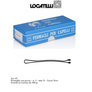 Locatelli 87 ( Mollette ) Ferrettini Lisci in scatola Neri 500 gr