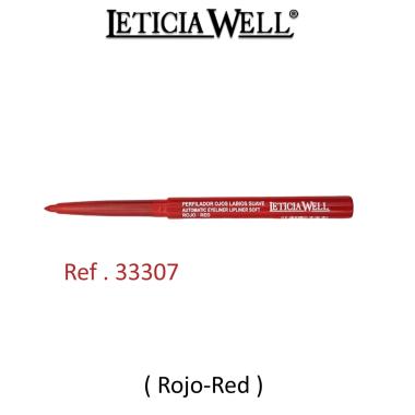 Leticia Well Matita automatica Eyeliner Lipliner Soft ( Rojo-Red )