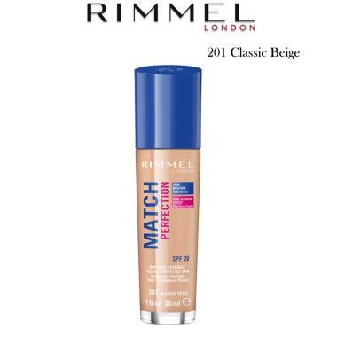 Rimmel Fondotinta Match Perfection Fluido 201 Classic Beige 30 ml